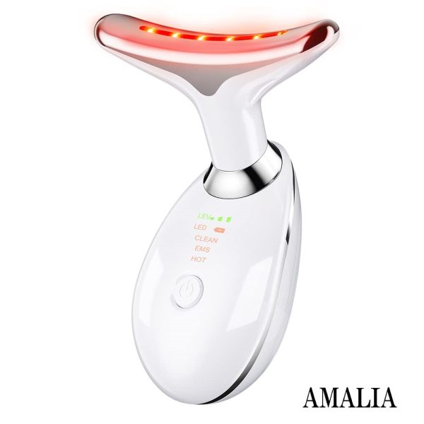 Facial Massager Red-Light-Therapy-for-Face and Neck, Face 𝖲 culpting Wand with 7 Color