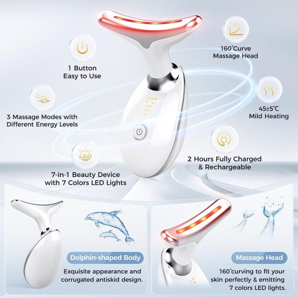 Facial Massager Red-Light-Therapy-for-Face and Neck, Face 𝖲 culpting Wand with 7 Color - Image 5