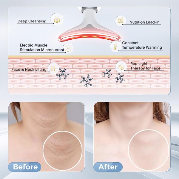 Facial Massager Red-Light-Therapy-for-Face and Neck, Face 𝖲 culpting Wand with 7 Color - Image 3