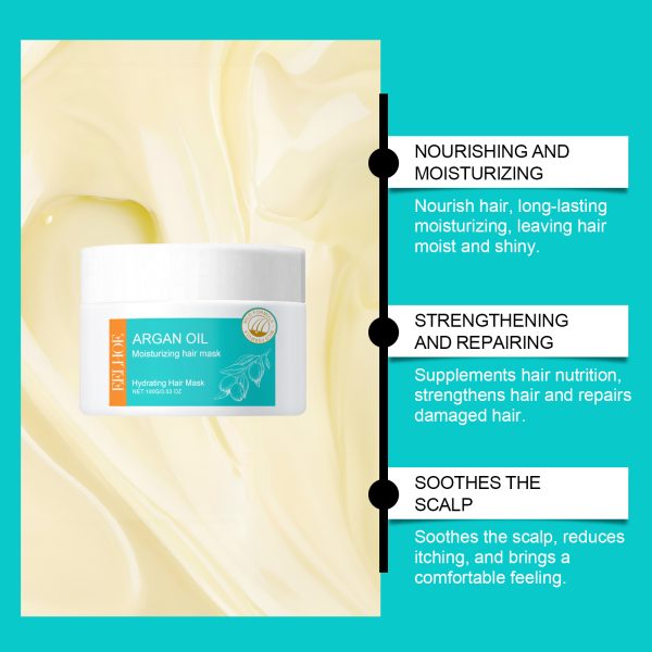 AMALIA Argan Oil Hair Mask, Moisturizing and Hydrating Treatment for Dry Damaged Hair, Deep Repair Formula, 3.38 Fl Oz - Image 4